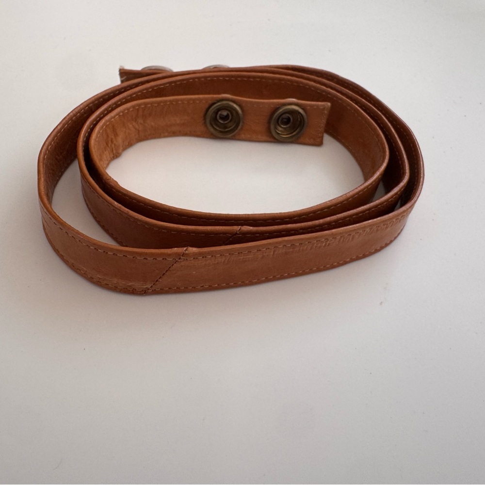 Vintage Tan Eel Skin Convertible Clutch Crossbody Bag - Picture 4 of 5